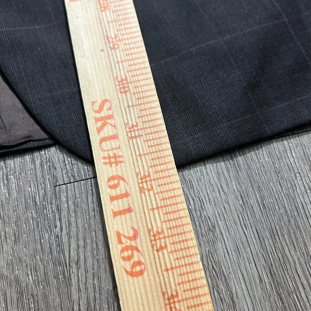 Hickey Freeman Sport Coat 44R Brown Loro Piana Super 150s Wool Plaid Blazer‎